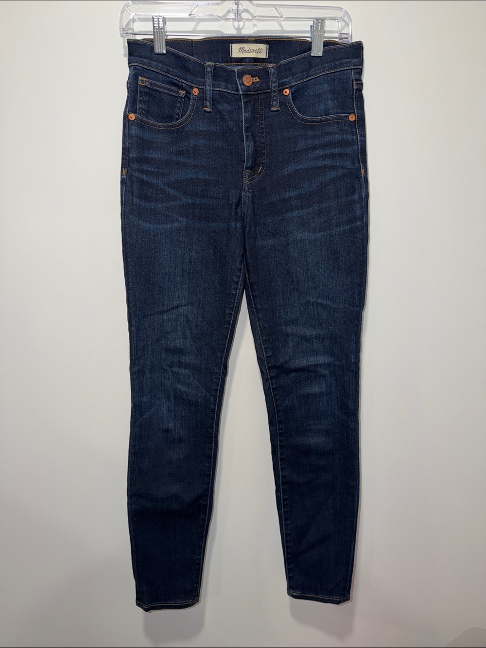 Madewell 27 High Rise Skinny Dark Blue Wash Jeans